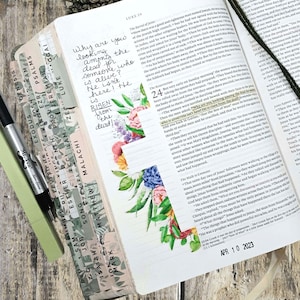 Bible Journaling Printable - Margin Blooms 42 - Easy to Print - Floral Printable - Margin Floral Printable - Margin Printable - Florals