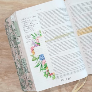Floral Bible Journaling Margin Printables – Margin Blooms 42 (PDF & JPG)