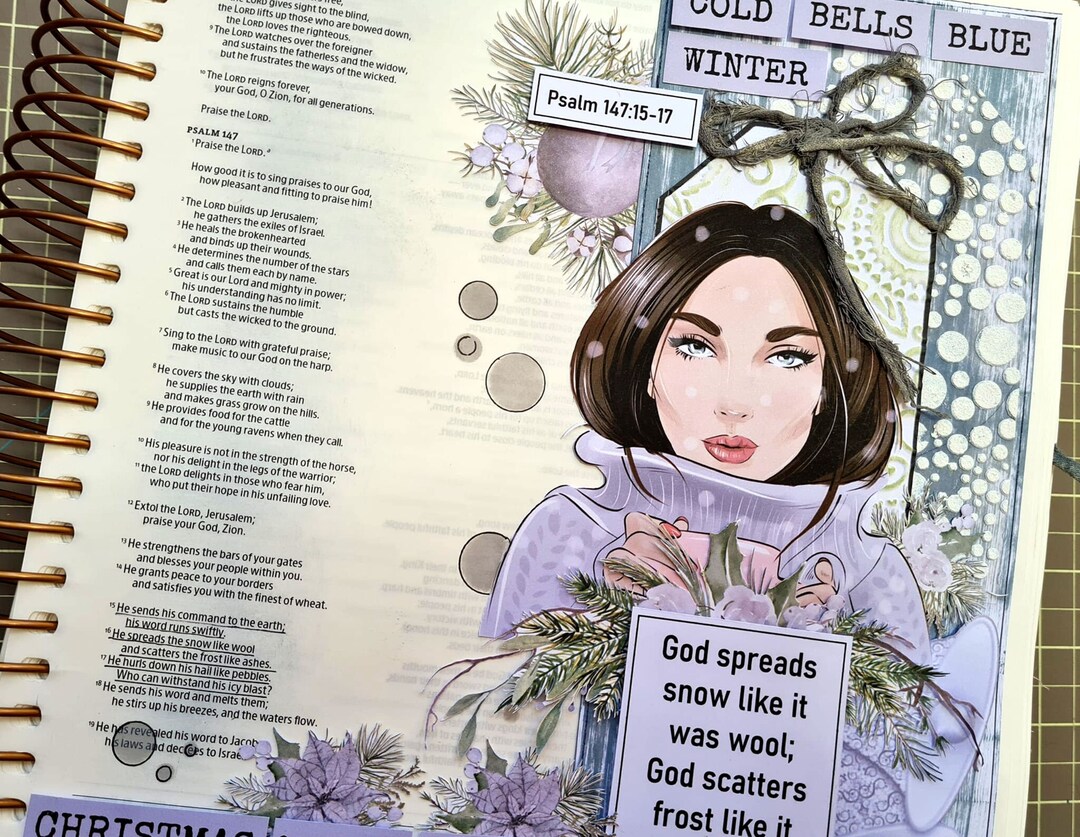 Bible Journaling Printable - Blue Christmas - Christmas Printable ...