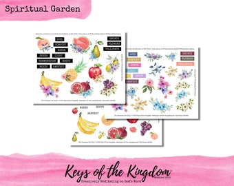 Bible Journaling Printable - Spiritual Garden - Easy to Print - Garden Printable - Spiritual Fruit - Garden - God's Garden