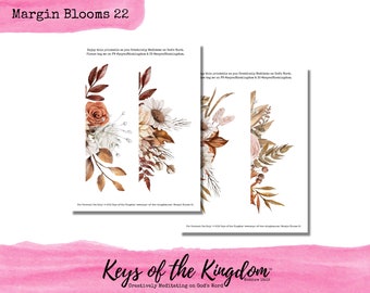 Floral Bible Journaling Printable – Margin Blooms (PDF/JPG Download)