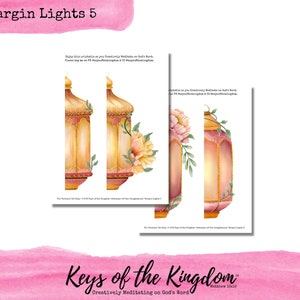Bible Journaling Printable - Margin Lights 5 - Easy to Print - Margin Floral Printable - Margin Printable - Light - Lantern - Journaling