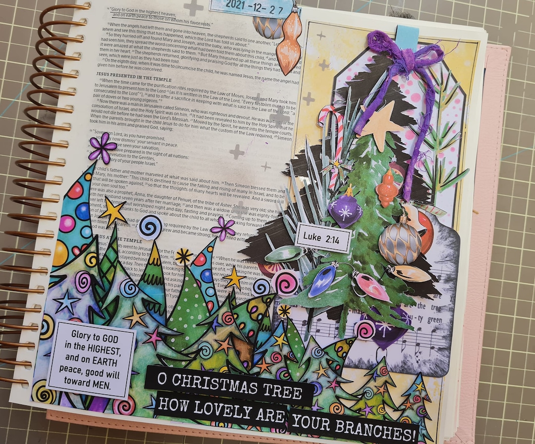 Bible Journaling Printable - O Christmas Tree - Bright Christmas ...