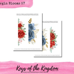 Floral Margin Blooms Printable 57 – Bible Journaling (PDF & JPG Download)