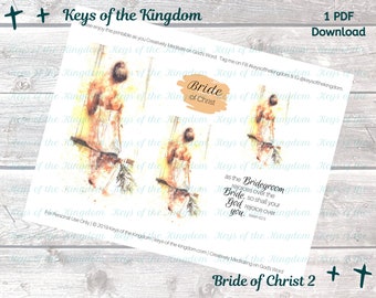 Bible Journaling Printable - Bride of Christ 3 -Easy to Print - Bride Printable - Bride - Woman Printable - Woman