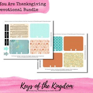 Thanksgiving Devotional Dex Cards - Printable Bible Journaling (PDF & JPG)