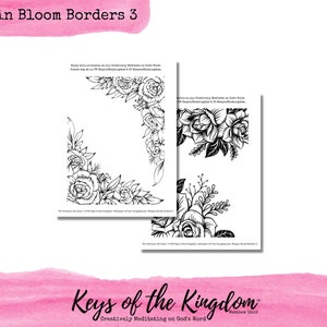 Floral Bible Journaling Printable – Margin Blooms Borders (PDF/JPG Download)