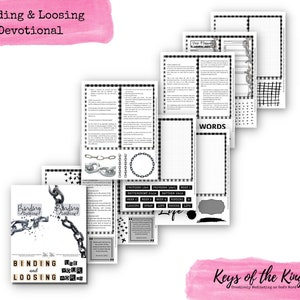 Devotional - Bible Journaling Devotional - Binding & Loosing Devotional - Bible Study - Easy to Print - God Time - Devotional - God&#39;s Word
