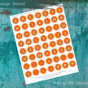 Bibel Journaling Printable - Orange Schablone - Einfach zu drucken - Buchstabe & Symbol Printable