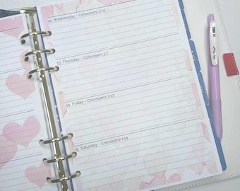 Calendrier de rédaction d'Écritures bibliques de février 2025 - Journalisation biblique (impression numérique)