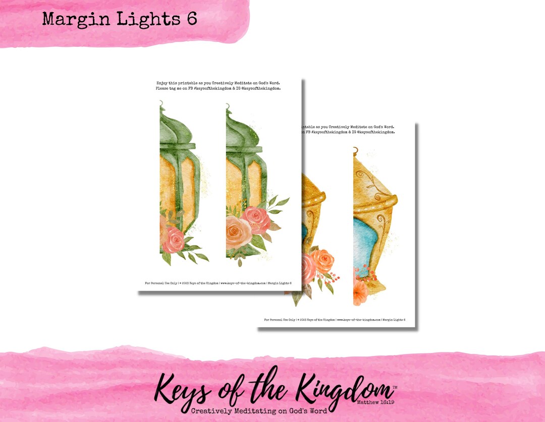 Bible Journaling Printable - Margin Lights 6 - Easy to Print - Margin ...