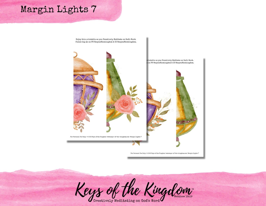 Bible Journaling Printable - Margin Lights 7 - Easy to Print - Margin ...