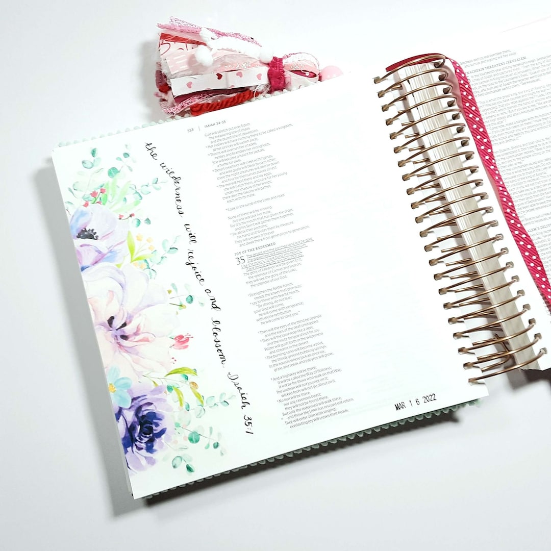 Bible Journaling Printable - Margin Blooms 1 - Easy to Print - Floral ...