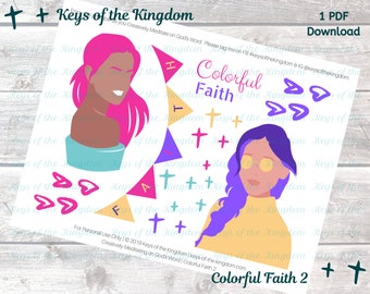 Colorful Faith Ladies - Bible Journaling Printable (PDF Download)