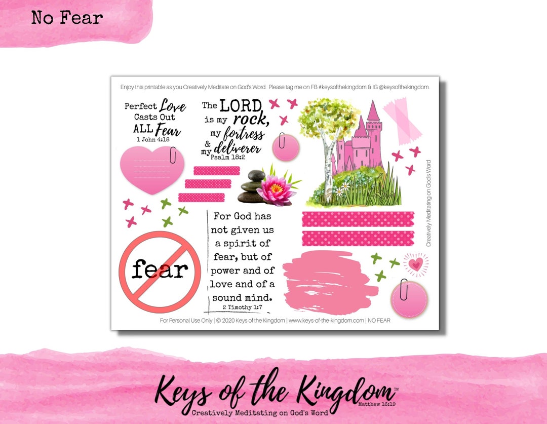 No Fear Printable Journaling Printable Planner Stickers Planner