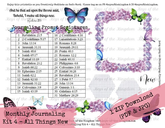 Monthly Journaling Kit 4 - All Things New