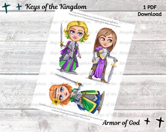 Bible Journaling Printable - Armor of God - Armor of God Printable - Easy to Print - God - Bible Study - Put on the Armor of God