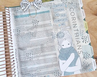 Comfort Bible Journaling Printable – Black and White Art (PDF/JPG)