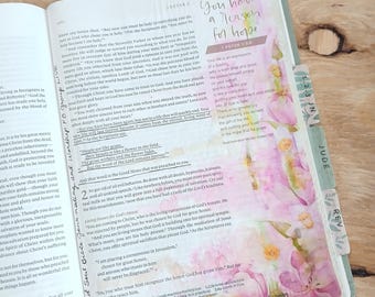 Margini di fiori per il diario biblico 34 stampabili – Decorazioni floreali (download PDF e JPG)