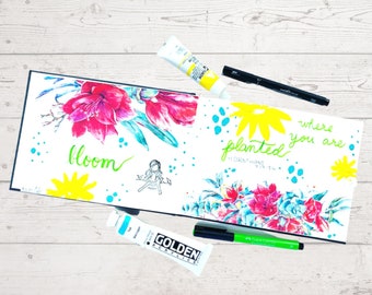 Floral Bible Journaling Printable – Margin Blooms (PDF & JPG Download)