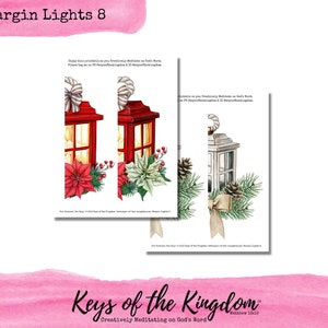 Bible Journaling Printable - Margin Lights 8 - Easy to Print - Margin Floral Printable - Margin Printable - Light - Lantern - Journaling