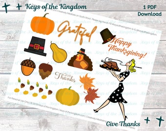 Bible Journaling - Give Thanks - Easy to Print - Fall Printable - Autumn Printable - Fall - Autumn - Thanksgiving - Thanksgiving Printable