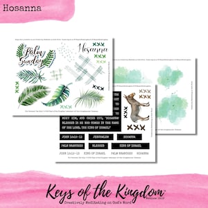 Bible Journaling Printable - Hosanna - Easter Printable - Resurrection Day - Easy to Print - Easter - Palm Branches - Easter - Palm Sunday
