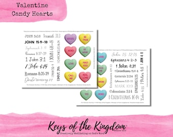 Valentine Candy Hearts Bible Journaling Printable (PDF & JPG)