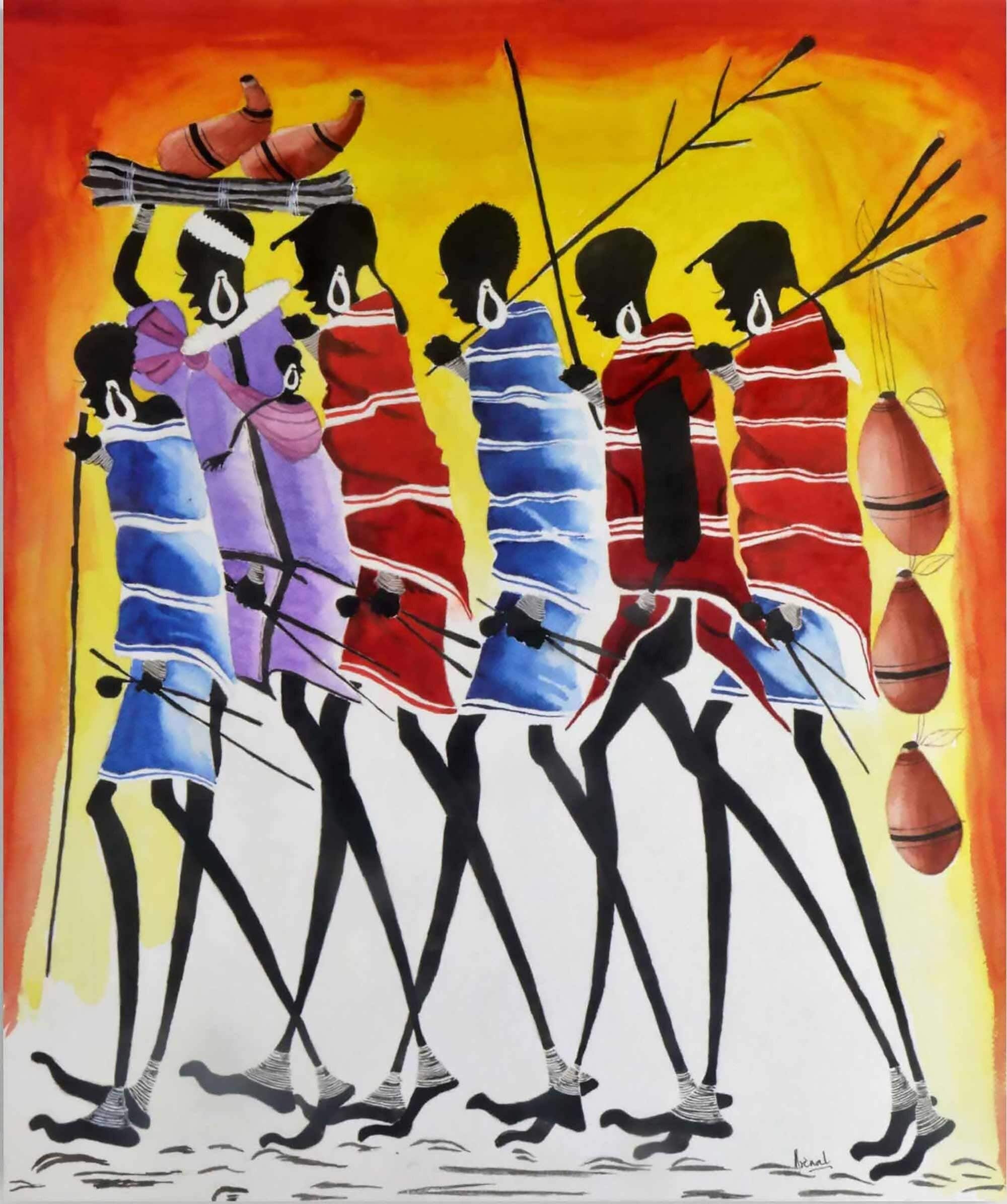 Tingatinga Tinga Tinga Paintings - Jafary Mimus & Stefano