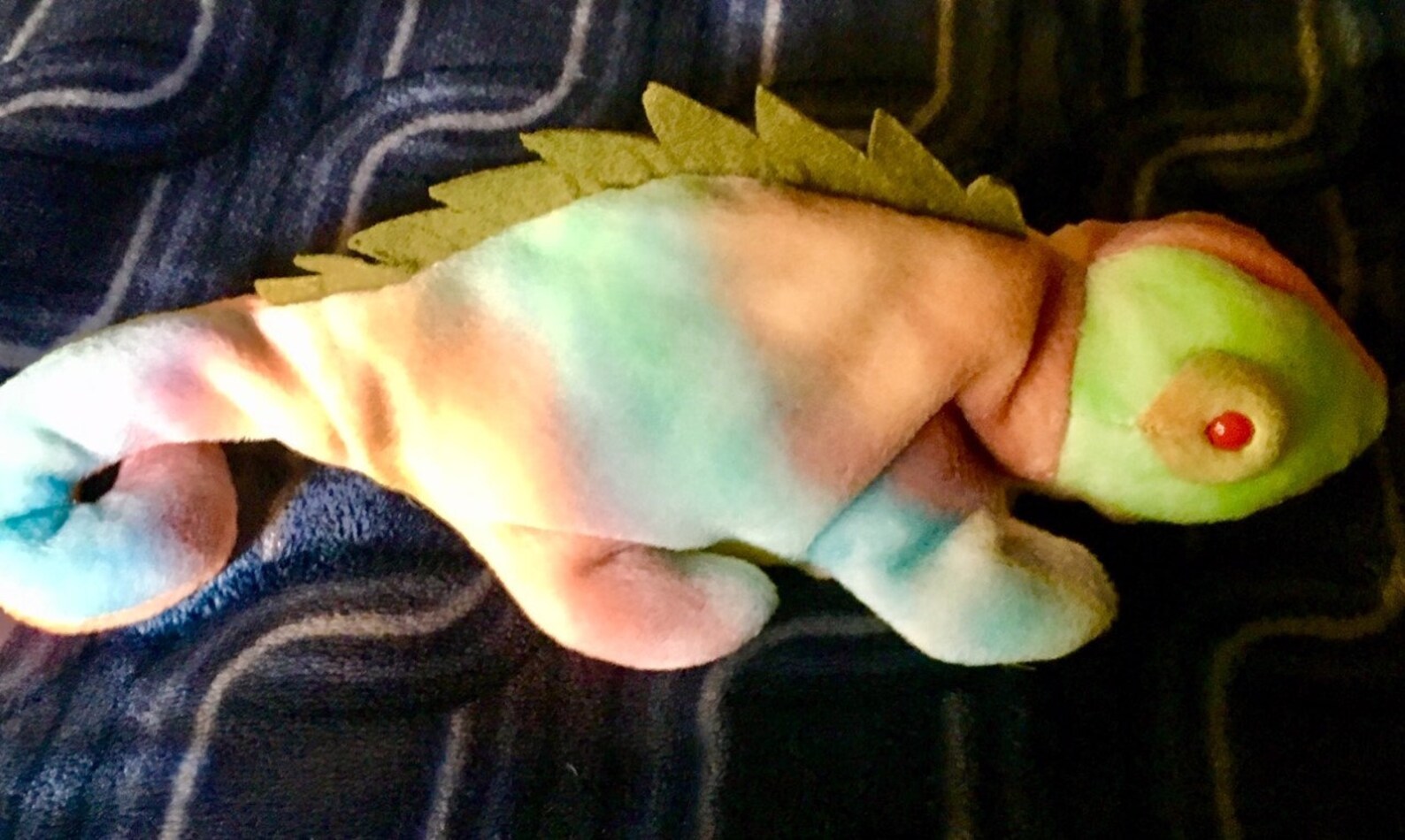 Iggy 1997 TY Beanie With Rainbow Fabric Rare & Retired Mint - Etsy