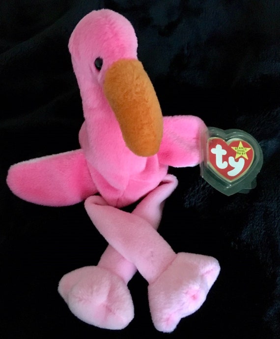 Pinky The Ty Beanie Baby Flamingo Rare Mint Errors No Etsy Sweden