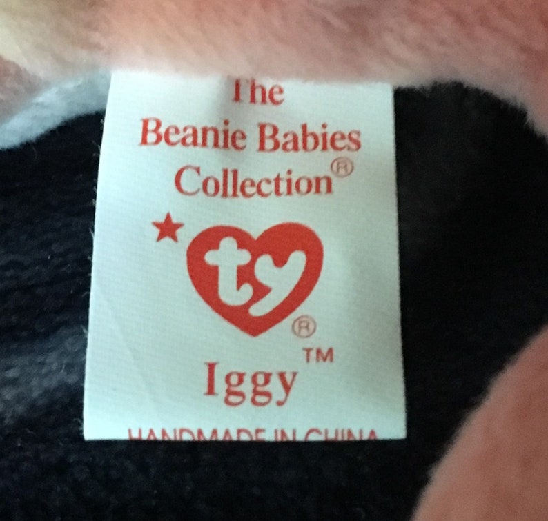 Iggy 1997 TY Beanie With Rainbow Fabric Rare & Retired Mint - Etsy