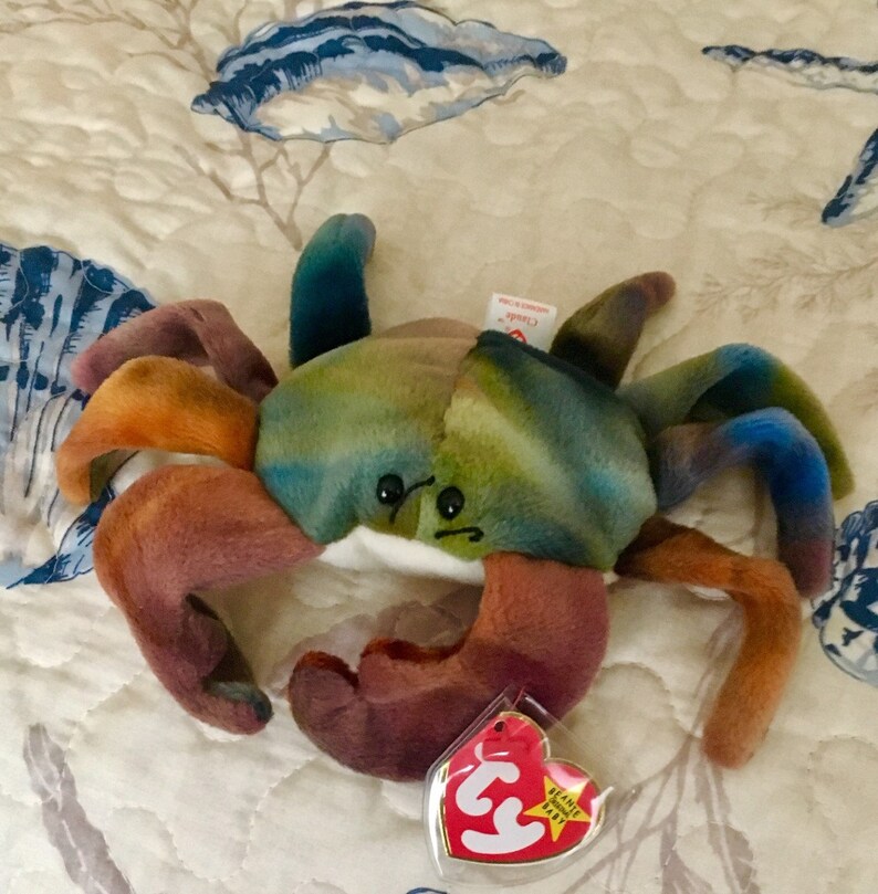 Claude the Crab TY Rare Rareity 1996 PVC Vintage Beanie Baby Etsy