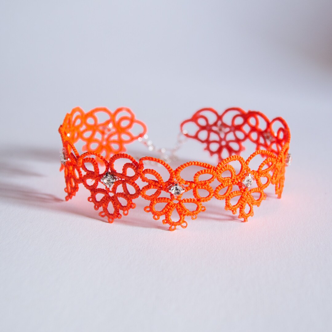 Orange Beaded Choker