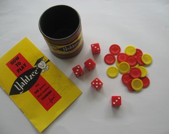 Yahtzee Deluxe Board Game Replacement Parts Pieces Score Sheets Dice Cup Chips 