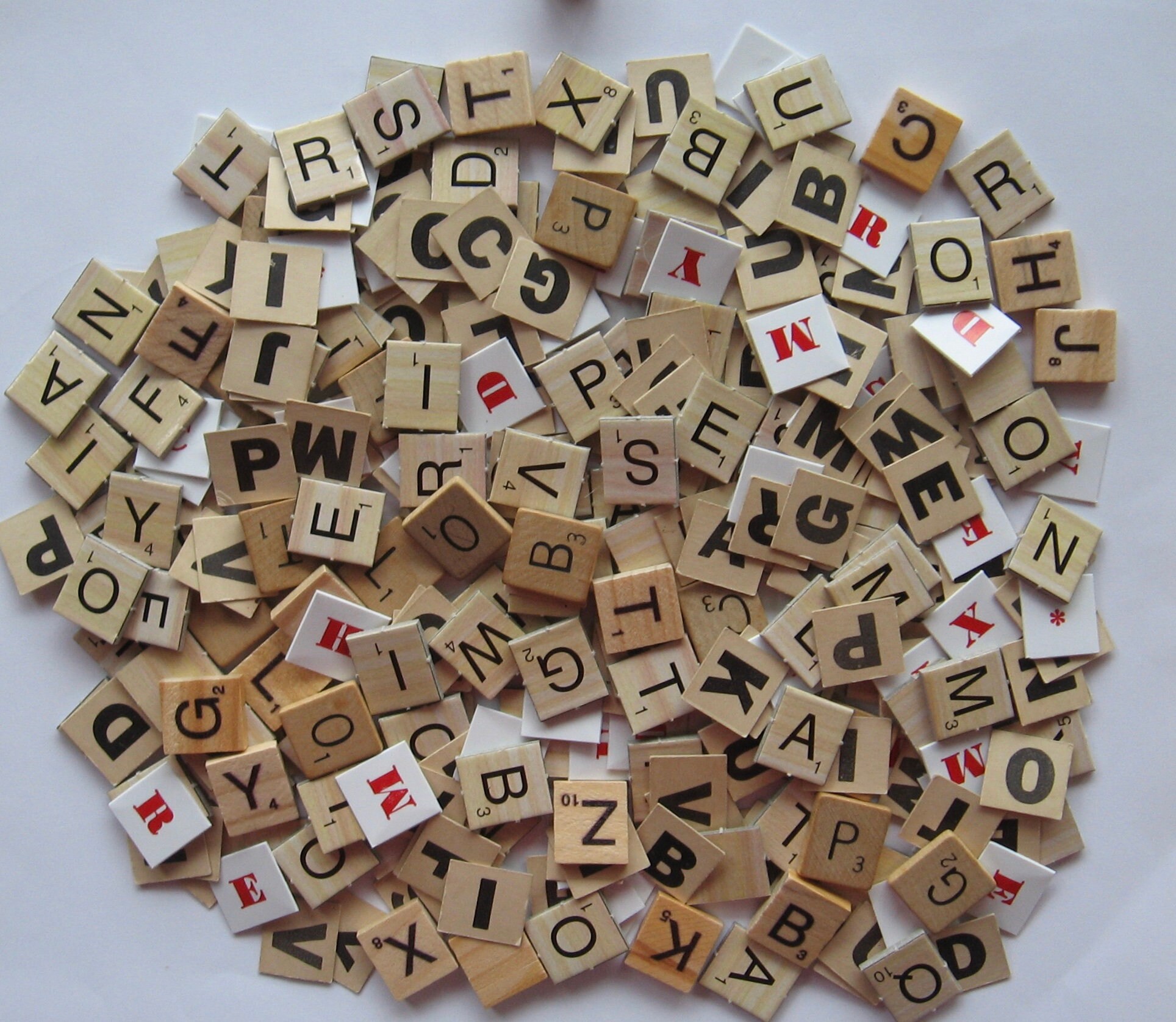 300+ pcs mixed letter tiles, lot letter mix, game pieces
