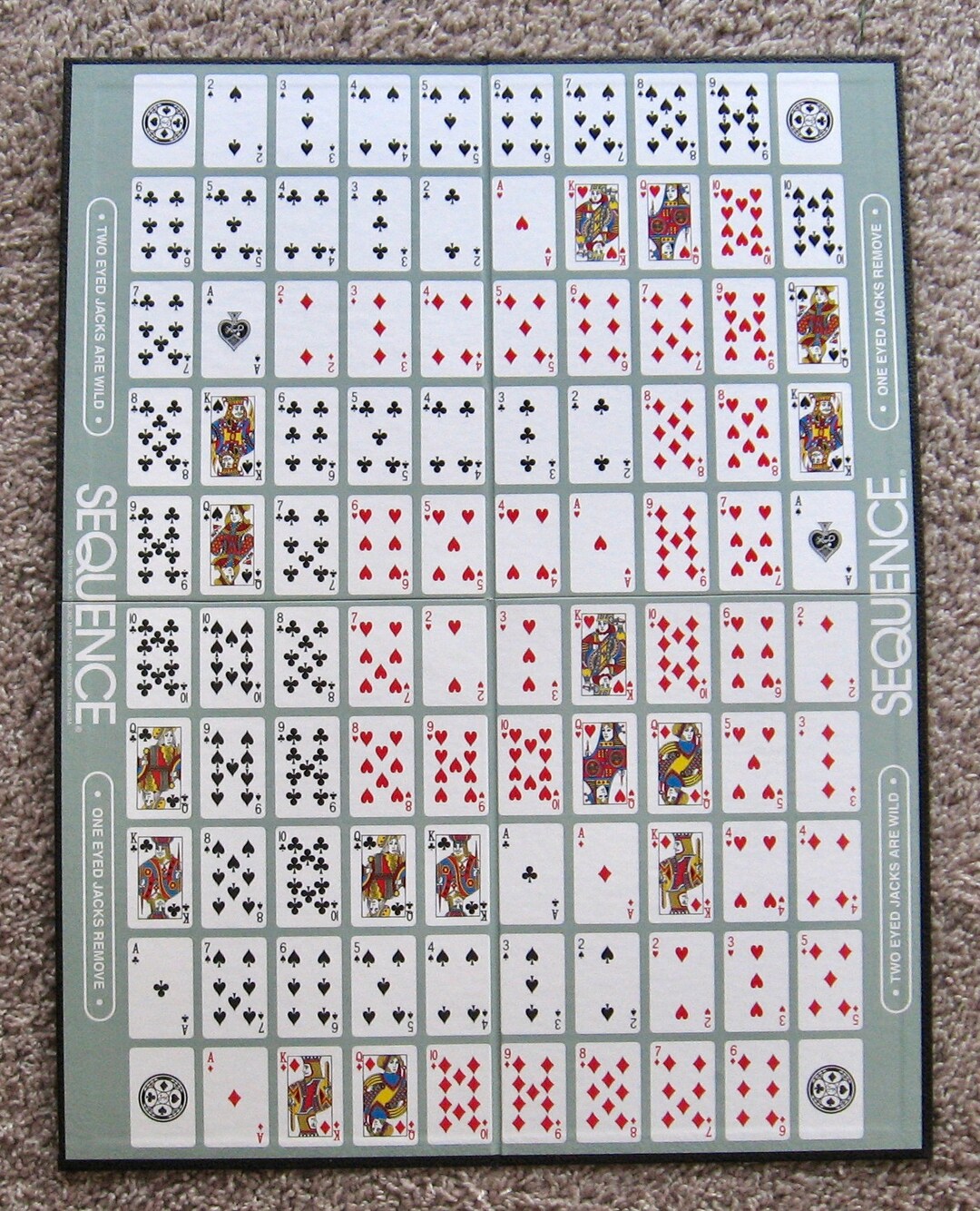 Sequence Game Board Only Replacement Part Vintage 1995 From Etsy