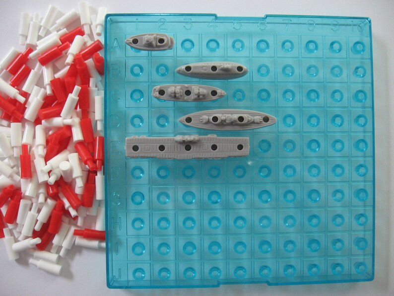 1990 Battleship Game Pieces You Choose 5 Ships OR 115 Red Etsy