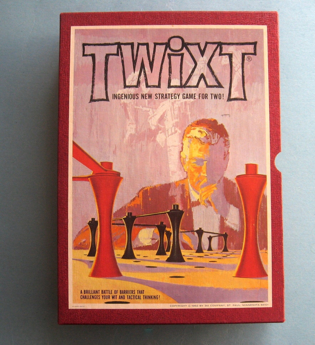 1962 Twixt 3M Bookshelf Game Complete Connect Boarders With Etsy
