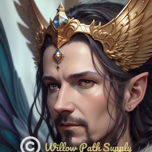 Fantasy Creative Writing Activation, Elven, Valkyrie Man, Warrior Digital Art