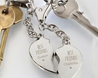 heart keyring two halves