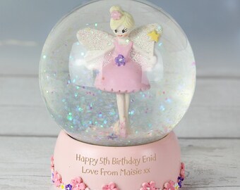 personalised baby snow globe