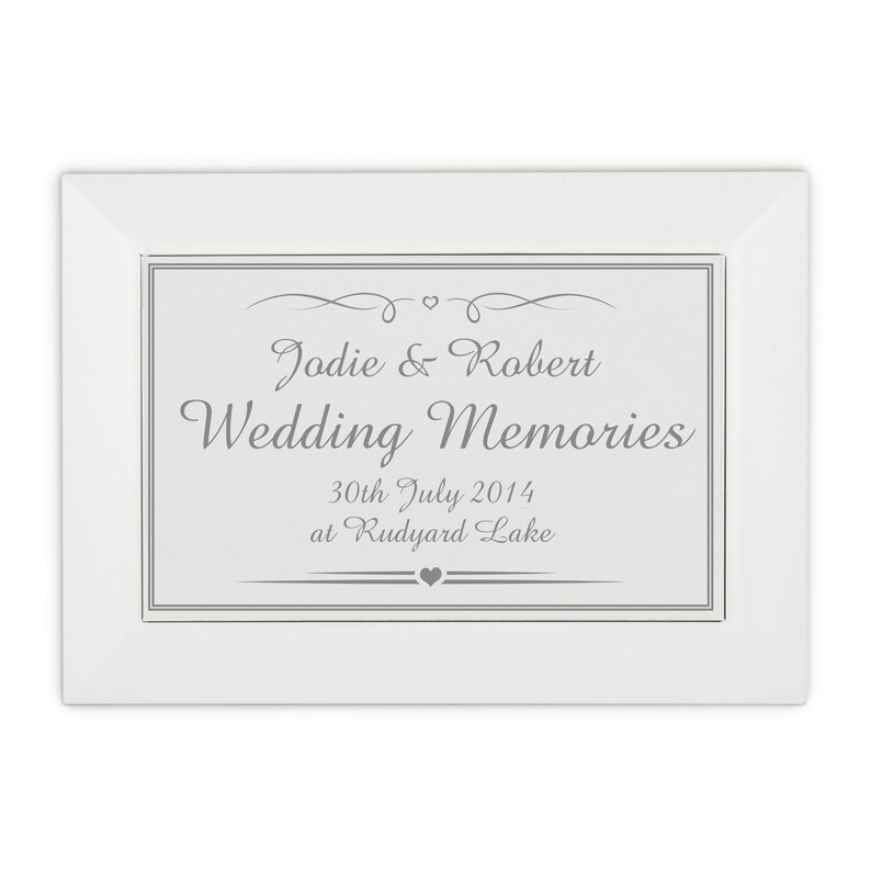 Personalised Engraved Silver Elegant Wooden Jewellery Box