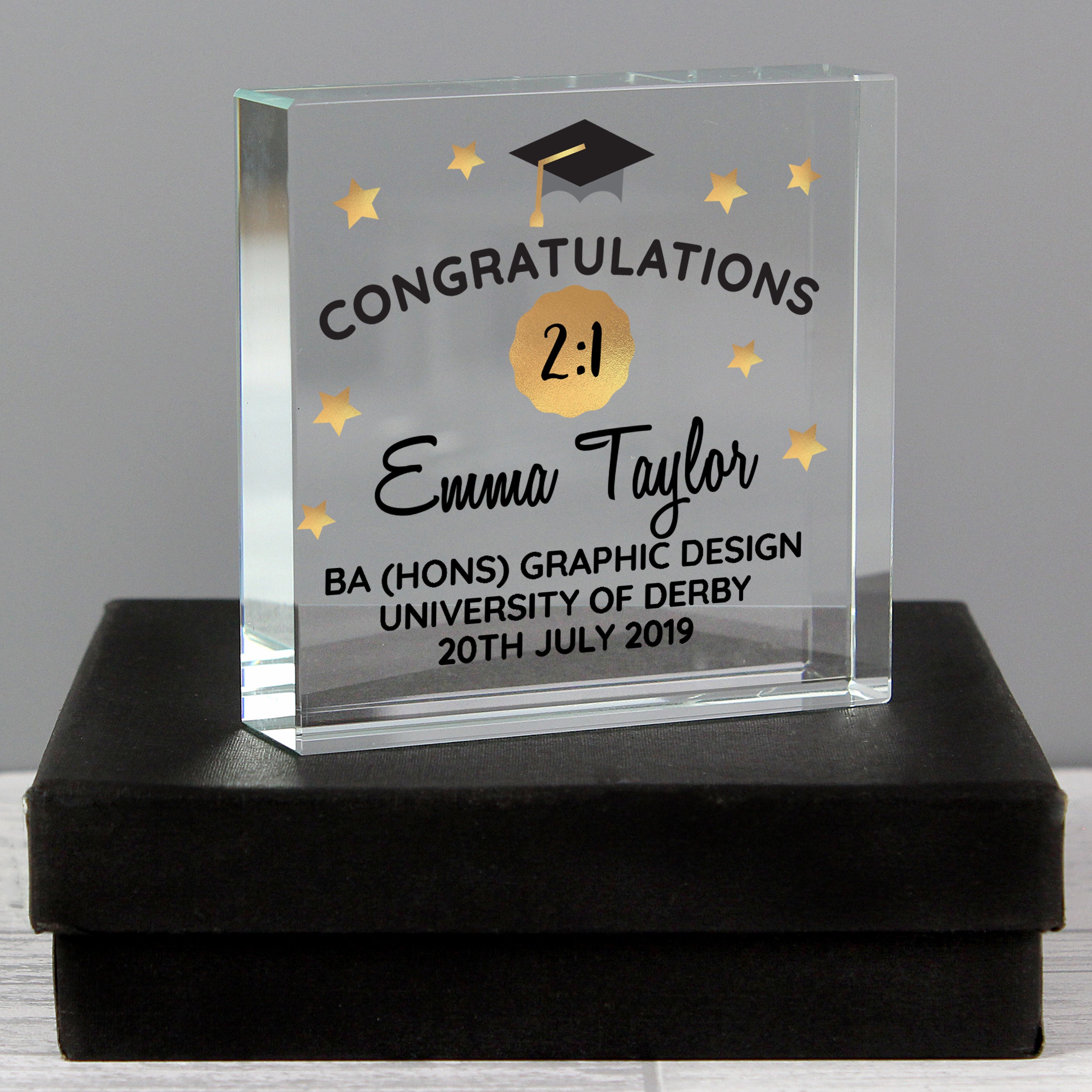 Personalised Congratulations Graduation Large Crystal Token - Perfect…