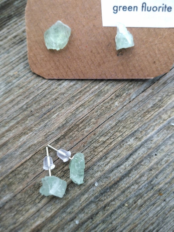 Fluorite stud hotsell earrings
