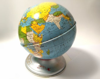 vintage Ohio art metal world globe