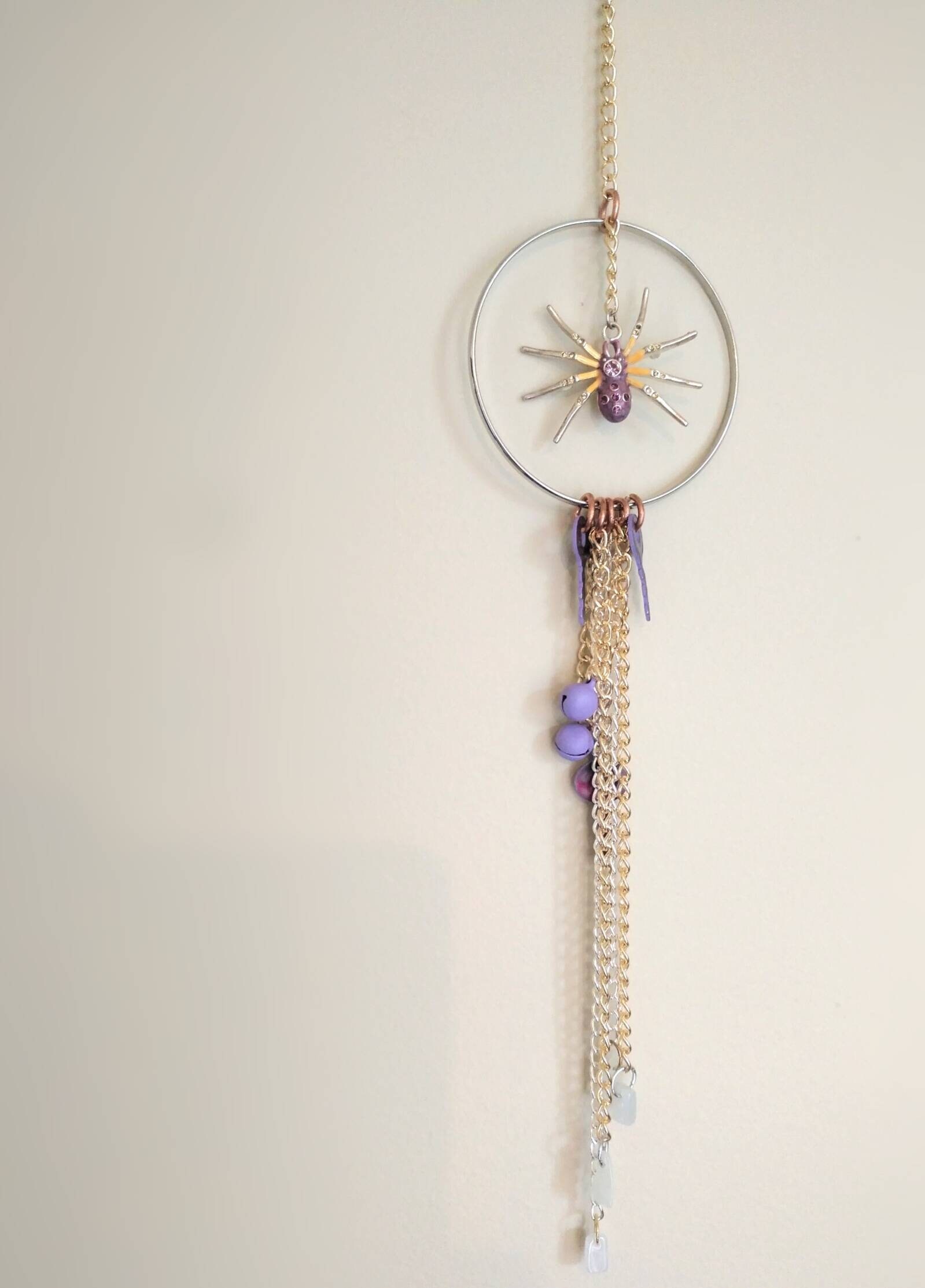 Yule decorations/ pastel goth home decor/ spider & moon wall Etsy