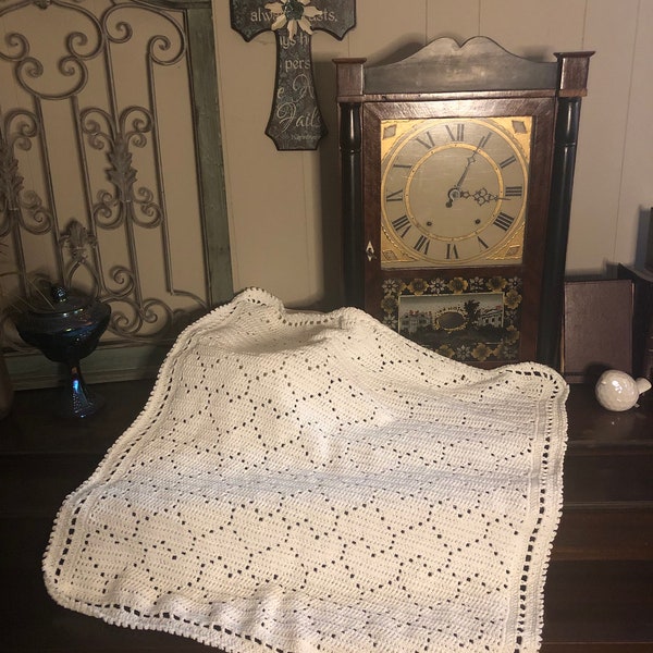 Love Abounds crocheted baby blanket