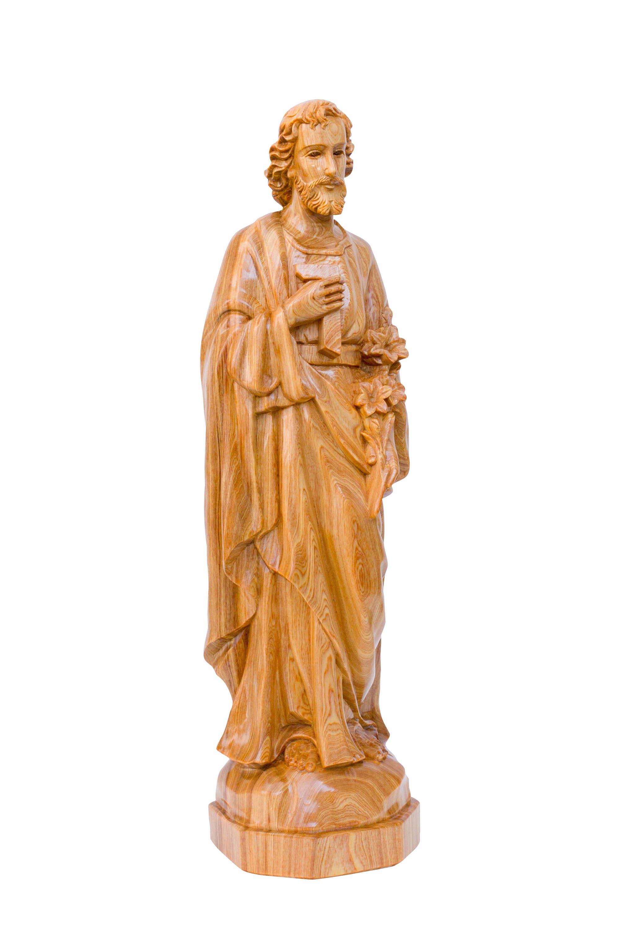 Our Lady and St. Joseph Statue Catholic Handmade Carved Wood Etsy
