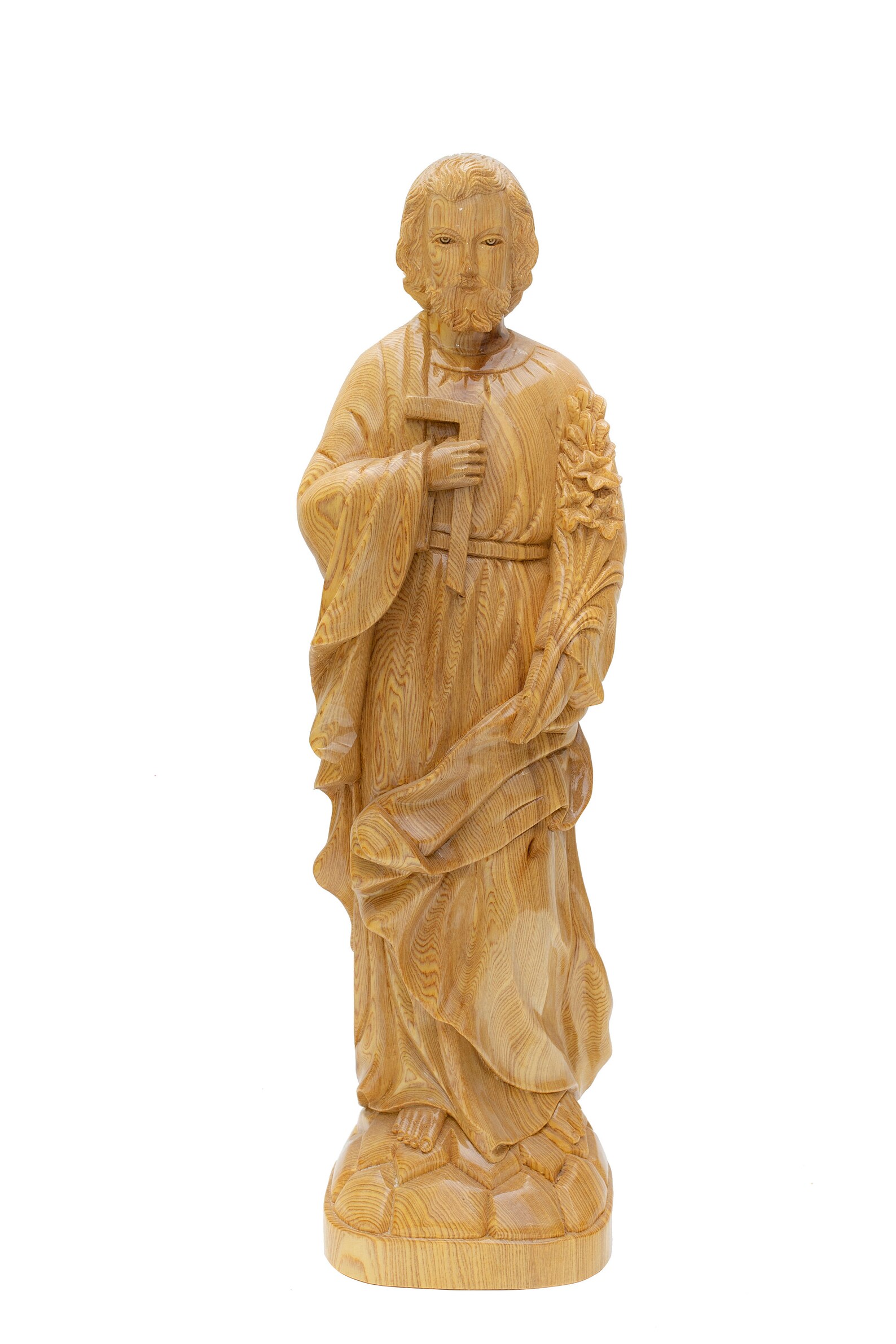 Saint Joseph Statue Catholic Wooden Handmade Carved Wood 16 to Etsy